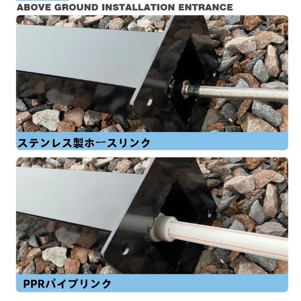 Amazon | foke 屋外水栓 立て水栓 蛇口付き ステンレス鋼 凍結防止